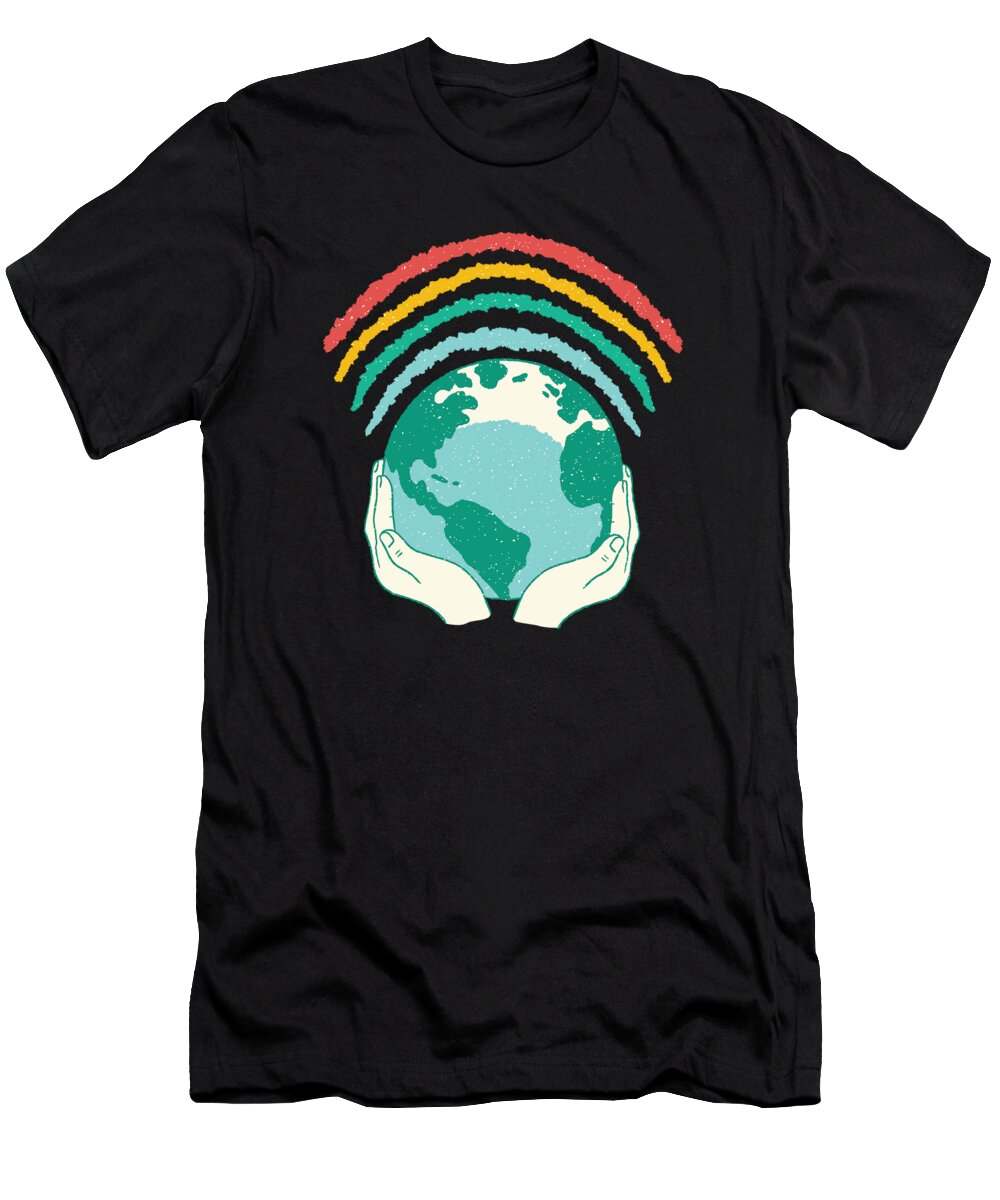Rainbow T-Shirt featuring the digital art Rainbow #2 by Manuel Schmucker