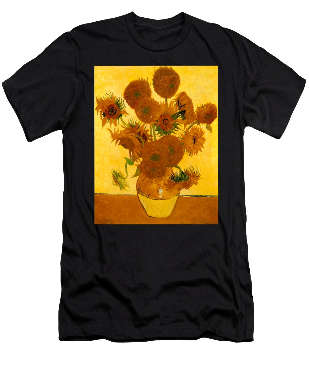Van Gogh T-Shirt featuring the painting Sunflowers 1888 by Vincent van Gogh