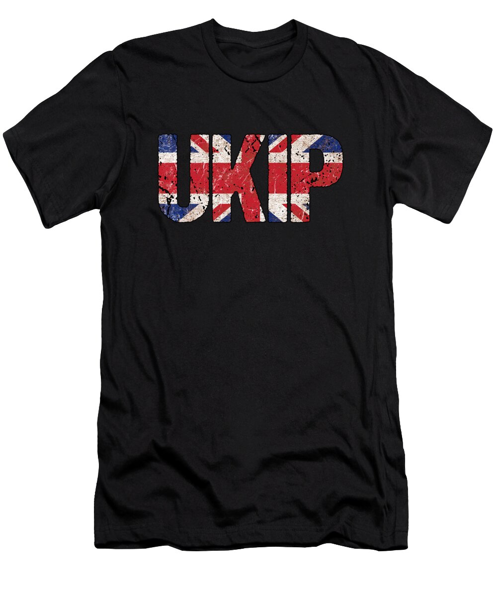 Funny T-Shirt featuring the digital art UKIP UK Independence Party #2 by Flippin Sweet Gear