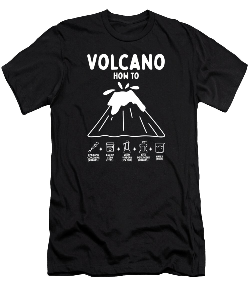Volcano T-Shirt featuring the digital art Volcano How To Geology Geologist Mineralogy #2 by Toms Tee Store