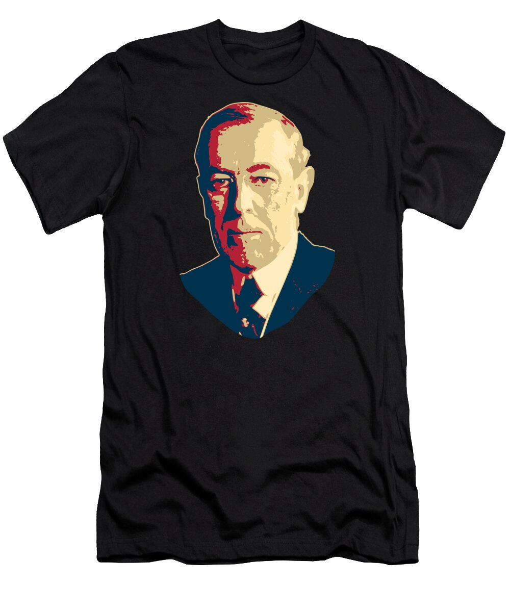 Woodrow T-Shirt featuring the digital art Woodrow Wilson by Filip Schpindel
