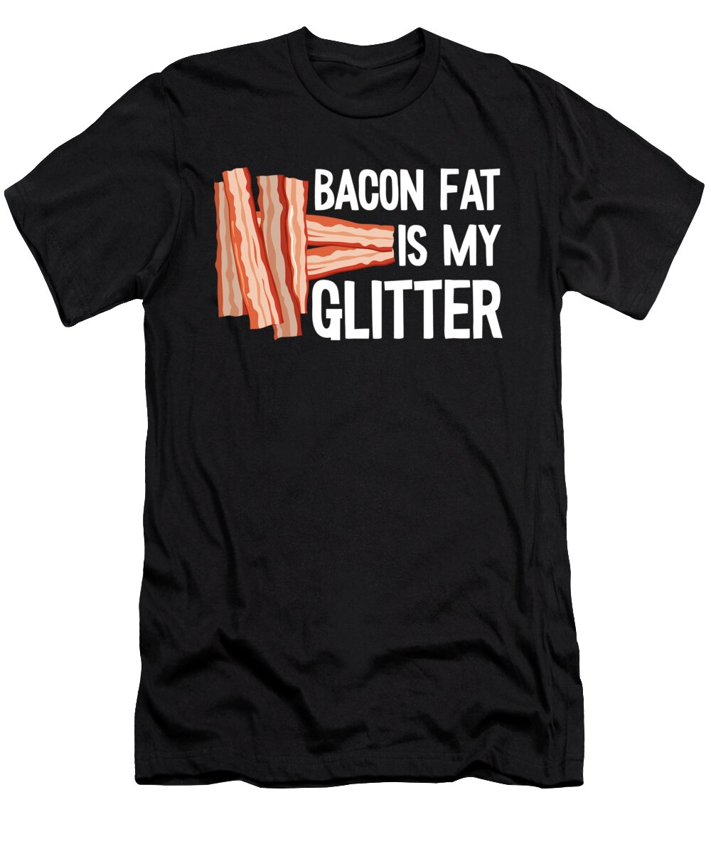 Bacon T-Shirt featuring the digital art Bacon Meat Pork BBQ Barbecue Breakfast #20 by Mercoat UG Haftungsbeschraenkt