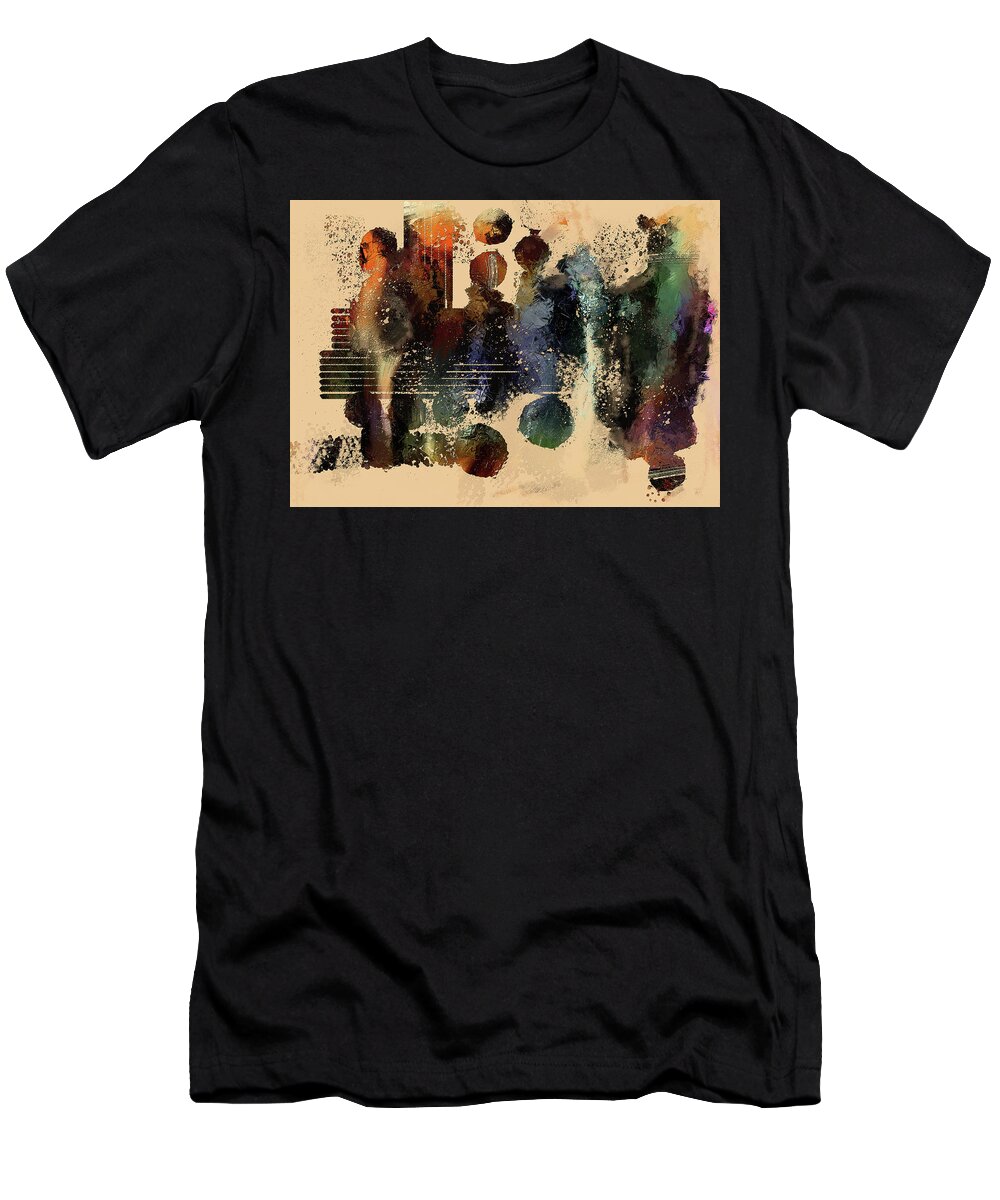 Abstract T-Shirt featuring the digital art Harmony 2 by Marina Flournoy