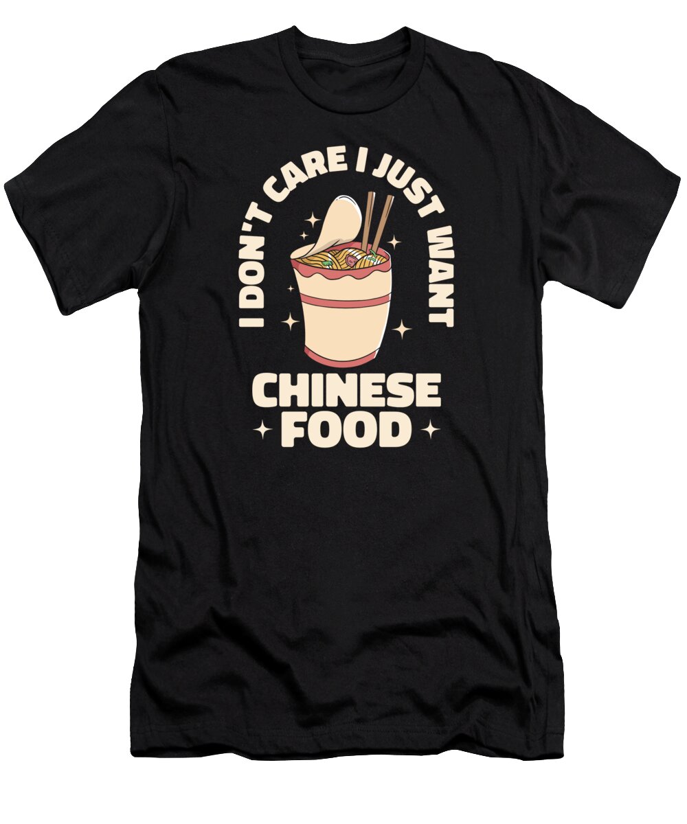 Asian Food T-Shirt featuring the digital art Asian Food Chinese Food Fan Noodle Foodie #3 by Toms Tee Store