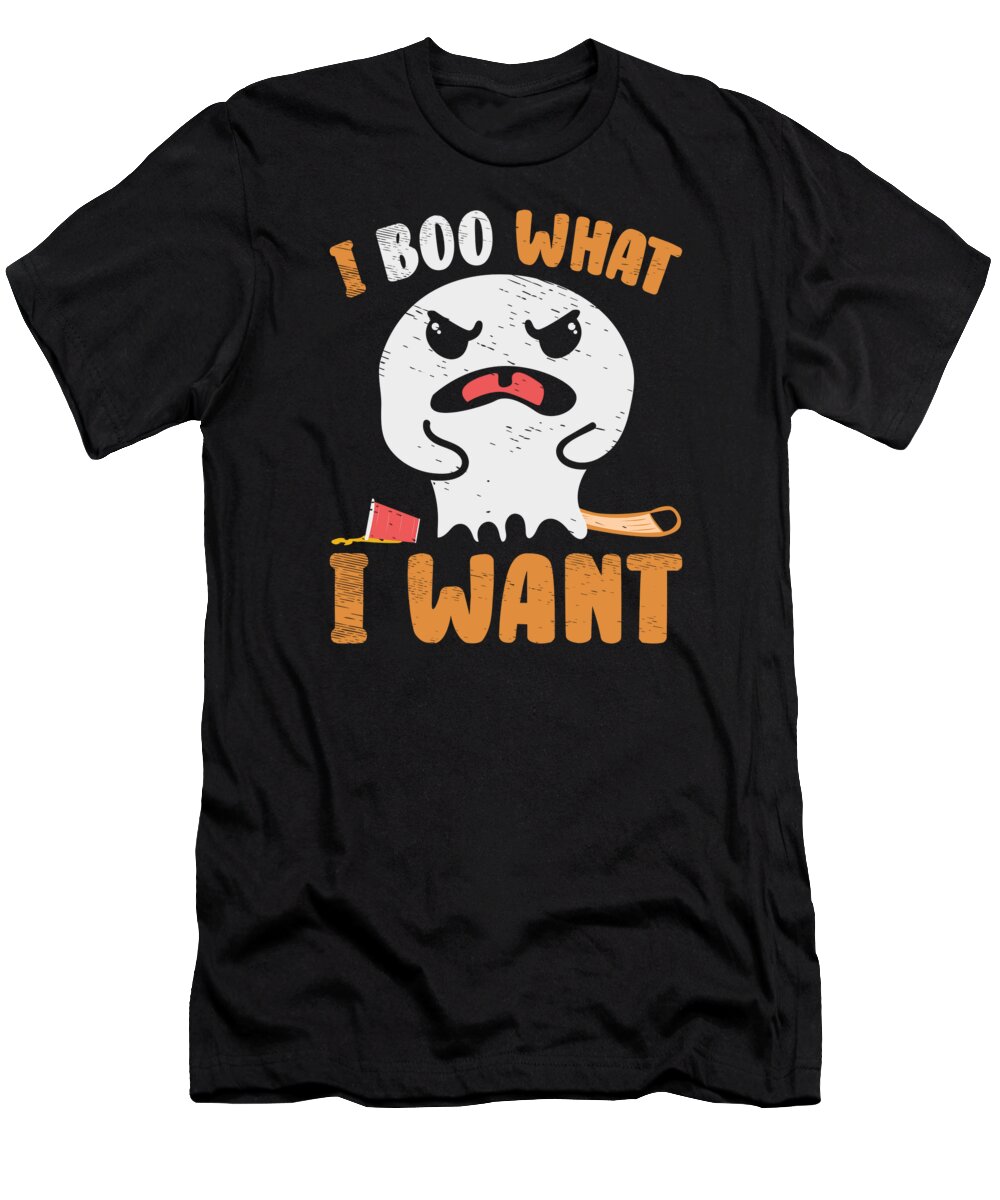 Halloween T-Shirt featuring the digital art I Boo What I Want Funny Halloween Ghost #3 by Toms Tee Store