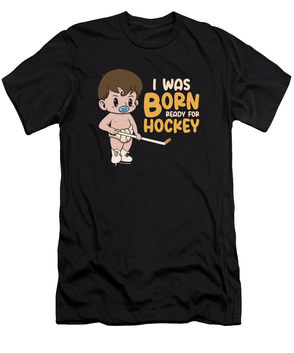 Ice T-Shirt featuring the digital art Ice hockey Sports Coach Game Player Goalie #3 by Toms Tee Store