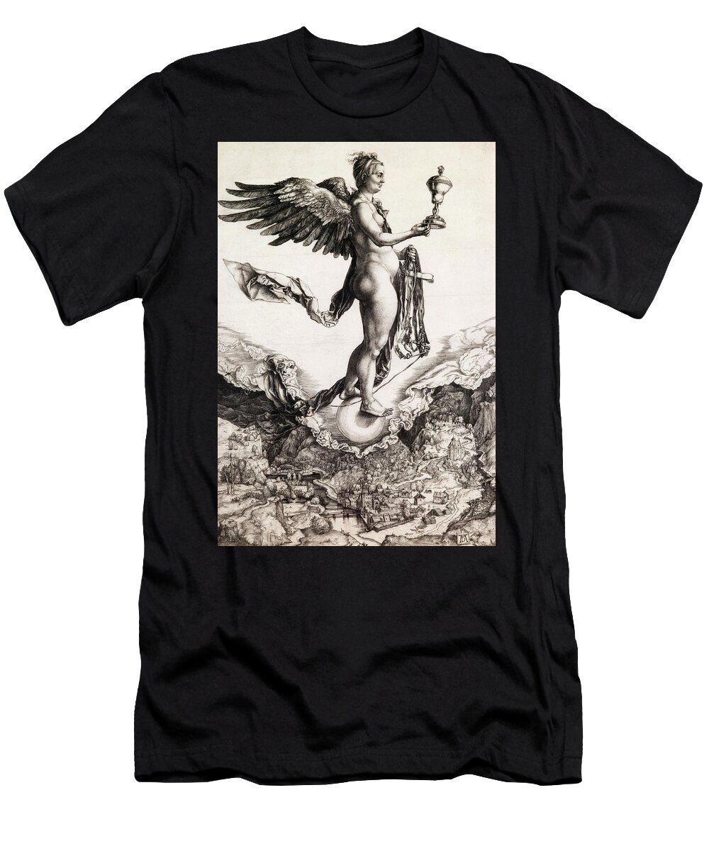 Nemesis T-Shirt featuring the painting Nemesis #3 by Albrecht Durer