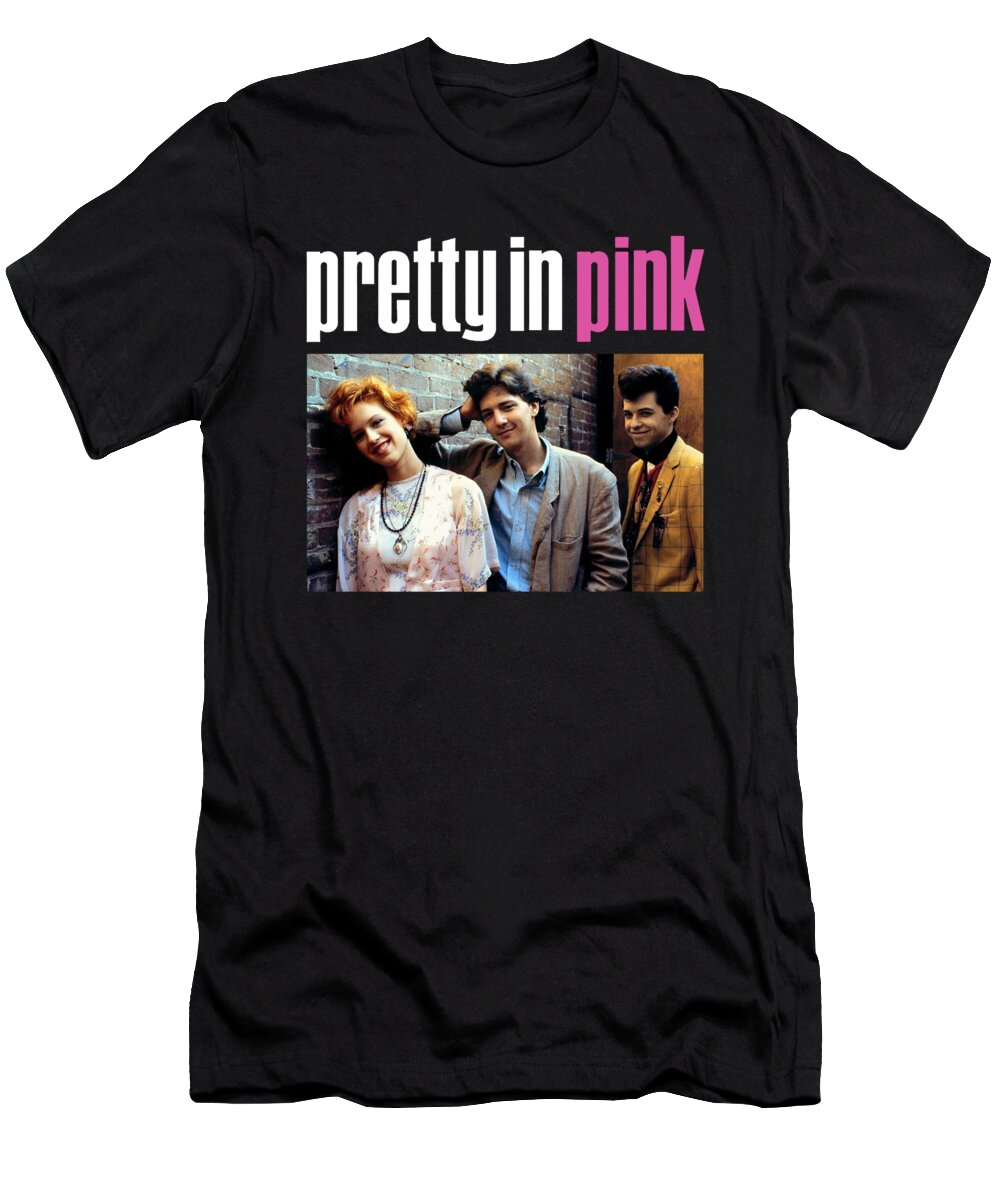 James Spader T-Shirt featuring the digital art Pretty In Pink #3 by Cornelis Vrees