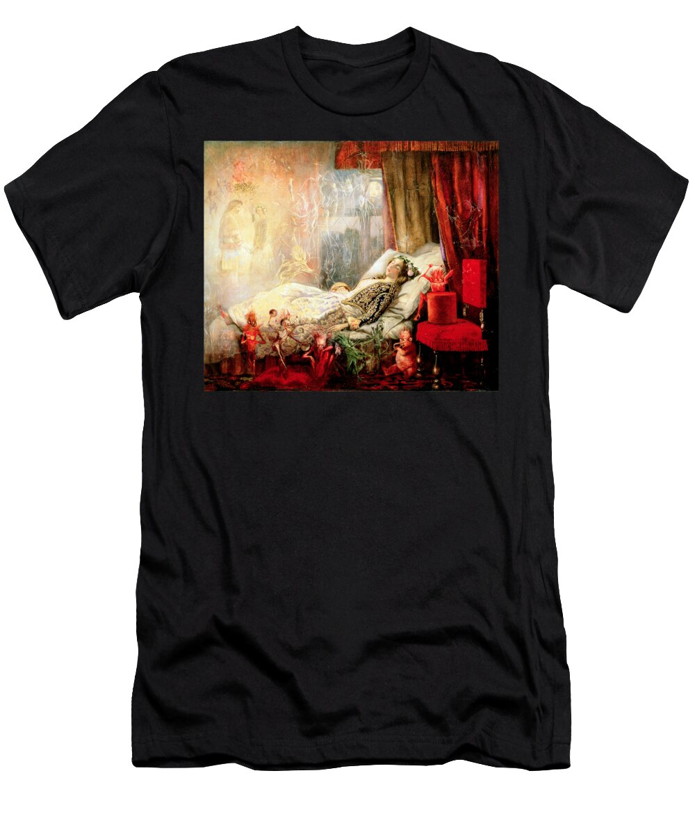 Oil Painting T-Shirt featuring the painting The Stuff That Dreams Are Made Of #3 by John Anster Fitzgerald