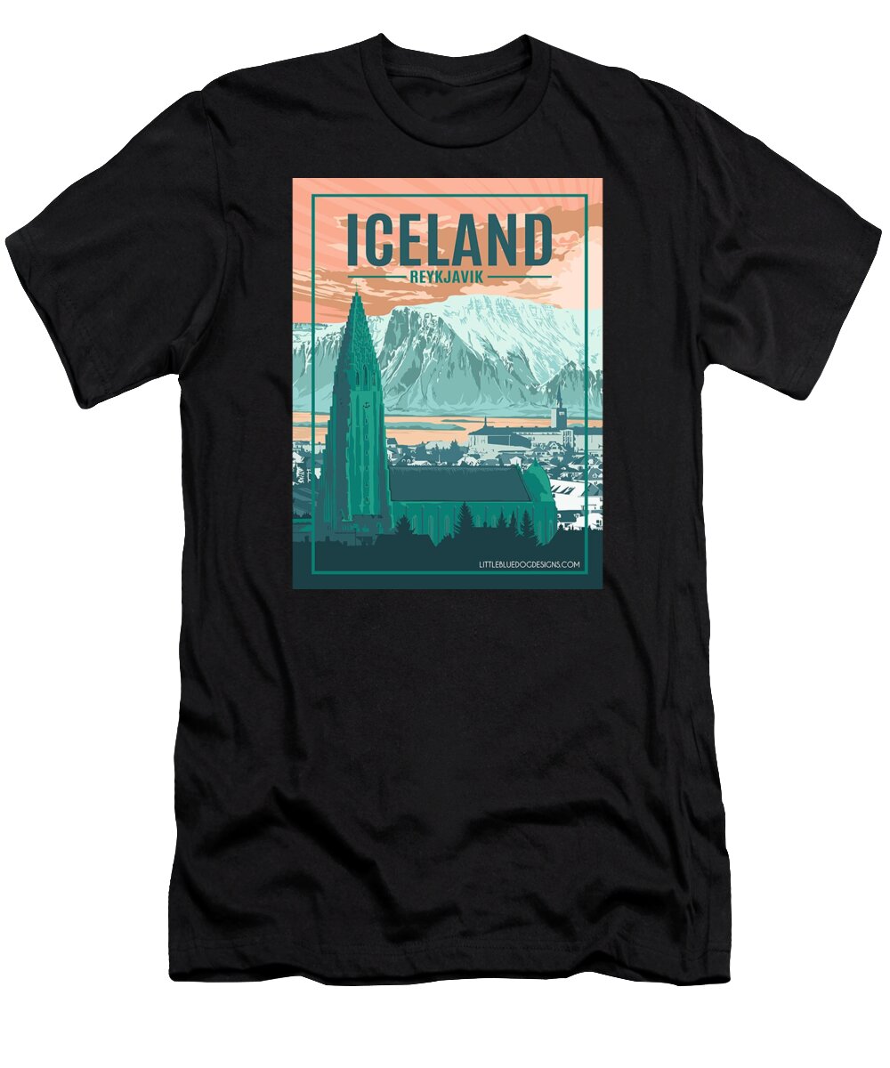 Travel Poster T-Shirt featuring the mixed media Beautiful Travel Poster #314 by World Art Collective
