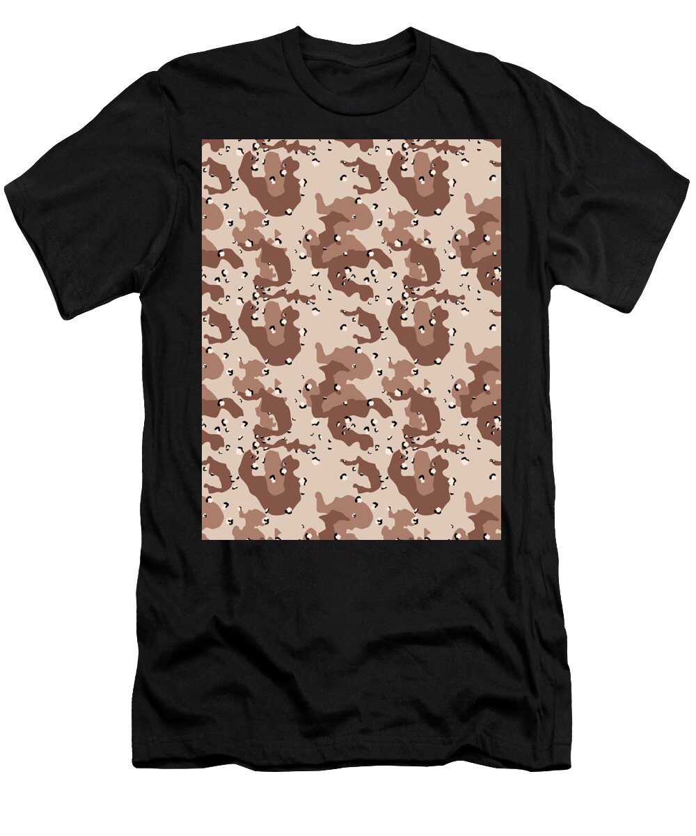 Soldier T-Shirt featuring the digital art Camouflage Pattern Camo Stealth Hide Military #32 by Mister Tee