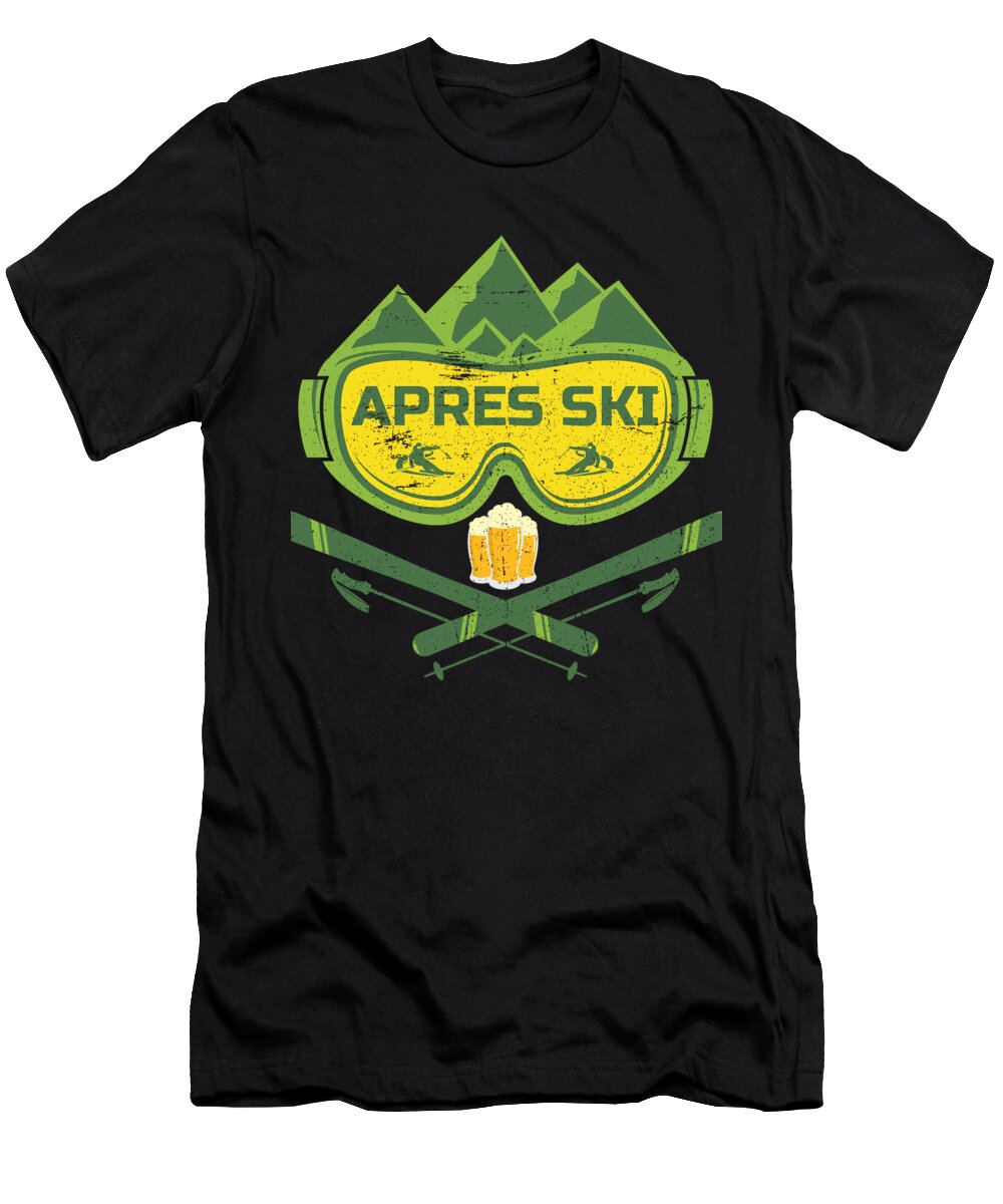 Apres Ski T-Shirt featuring the digital art Apres Ski Huts Outfit #4 by Mister Tee