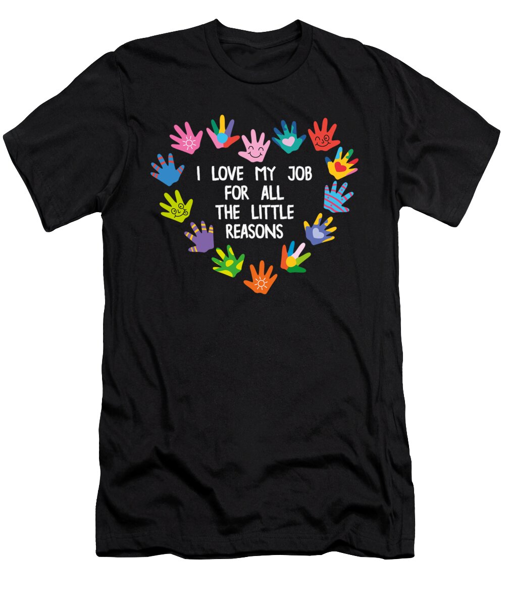 Preschool Teacher T-Shirt featuring the digital art Educators educators pedagogy social workers #4 by Toms Tee Store