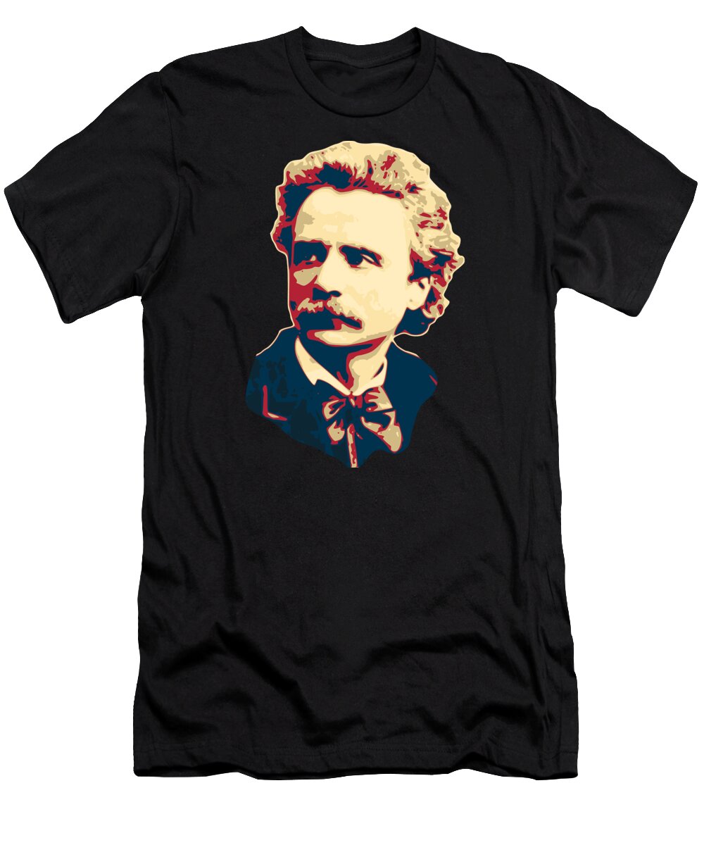 Edvard T-Shirt featuring the digital art Edvard Grieg by Filip Schpindel