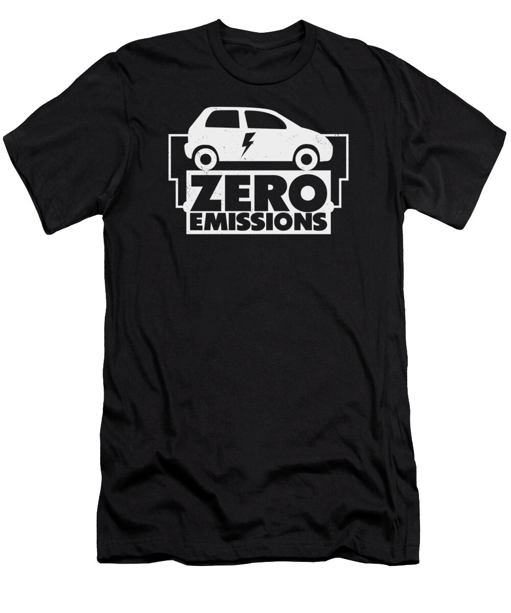 Electric Car Fan T-Shirt featuring the digital art Electric Car Fan Green Nature Electric Car Owner #4 by Toms Tee Store