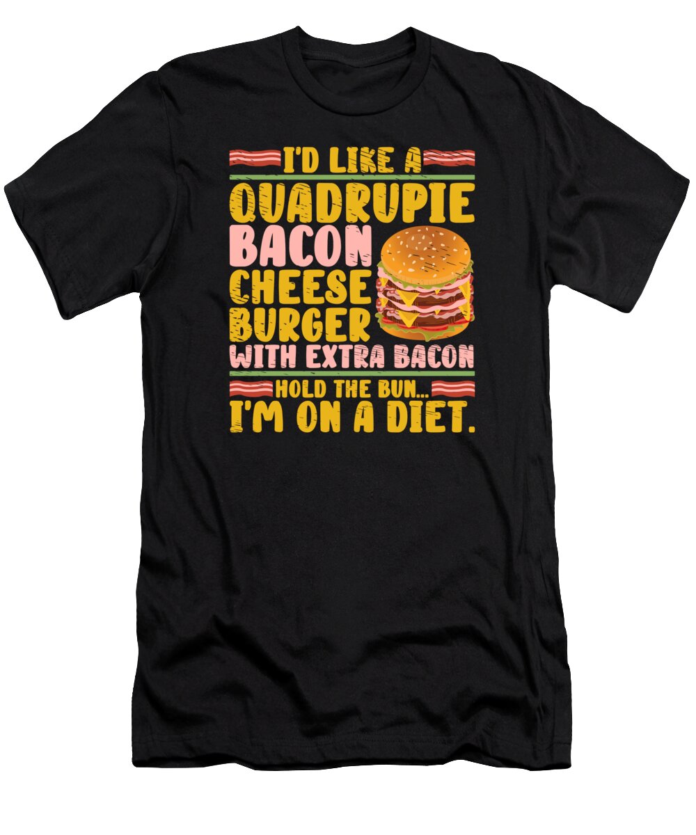 Keto Diet T-Shirt featuring the digital art Funny Foodie Ketosis Ketones Healthy Keto Diet #4 by Toms Tee Store