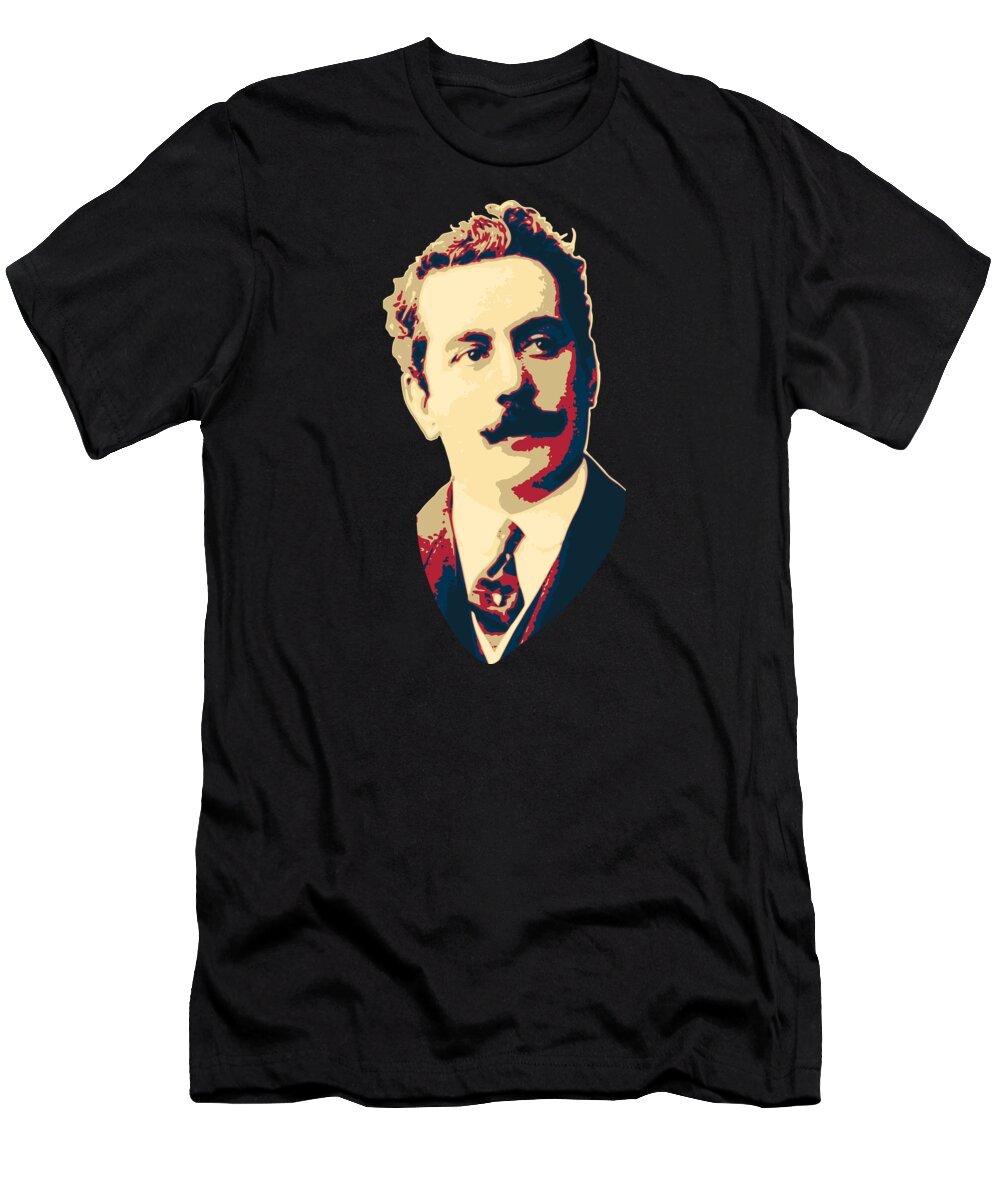 Giacomo T-Shirt featuring the digital art Giacomo Puccini by Filip Schpindel