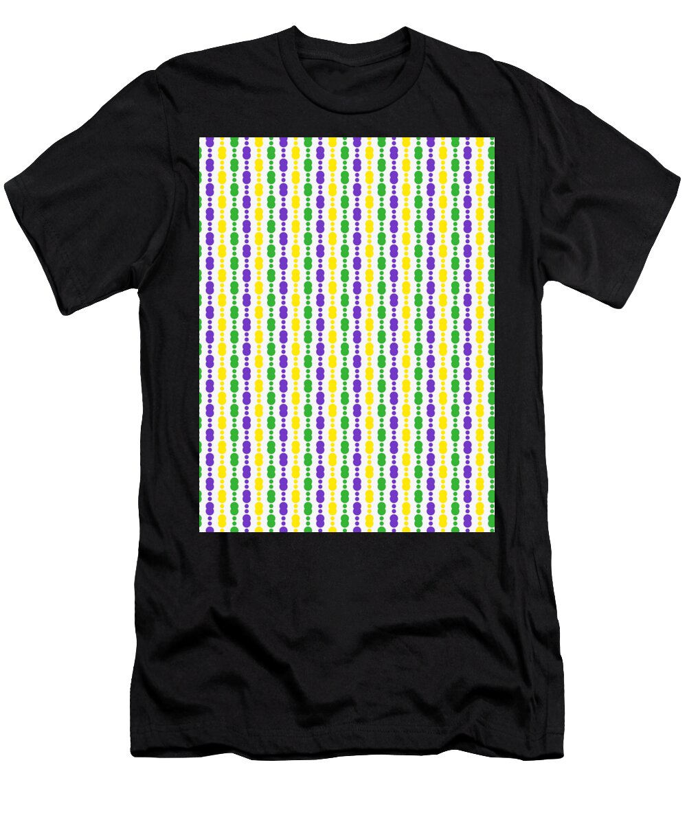 Mardi Gras T-Shirt featuring the digital art Mardi Gras Pattern Funny Carnival Graphic #4 by Mister Tee