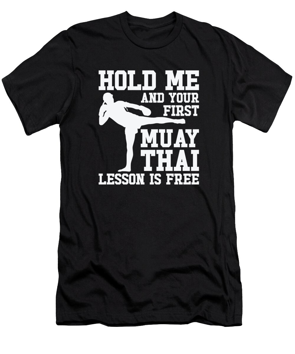 Muay Thai T-Shirt featuring the digital art Muay Thai Coach Kickboxing Instructor Martial Arts #4 by Toms Tee Store