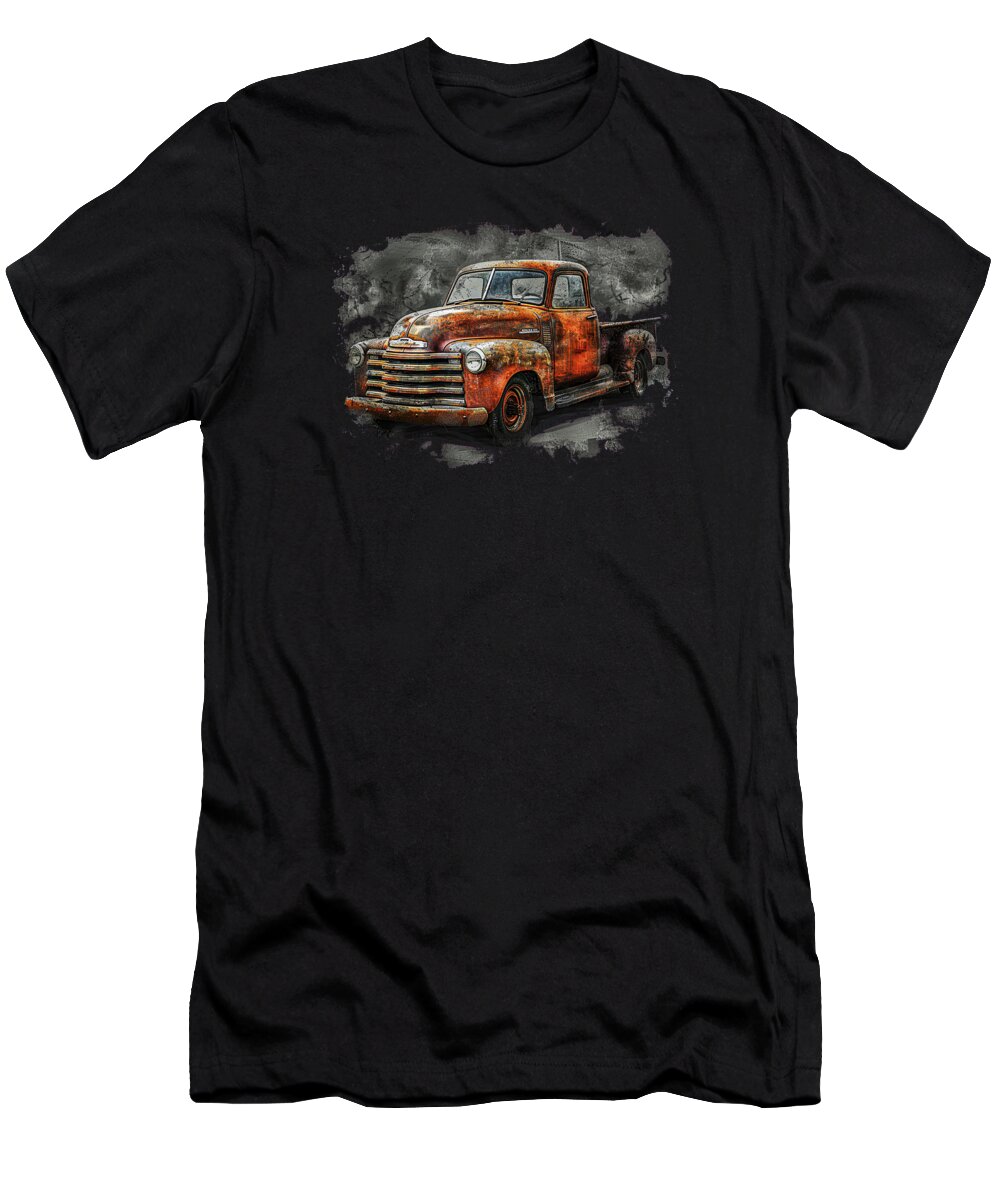  1949 Chevrolet T-Shirt featuring the digital art 49 Chevy Pickup T-shirt by Bill Posner