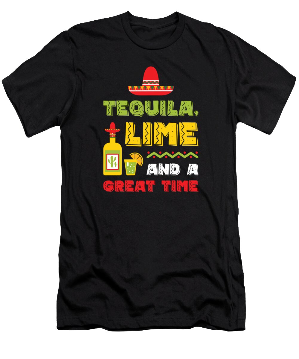 Cinco De Mayo T-Shirt featuring the digital art Cinco De Mayo Mexican Mexico Fiesta Drinking Party #5 by Toms Tee Store