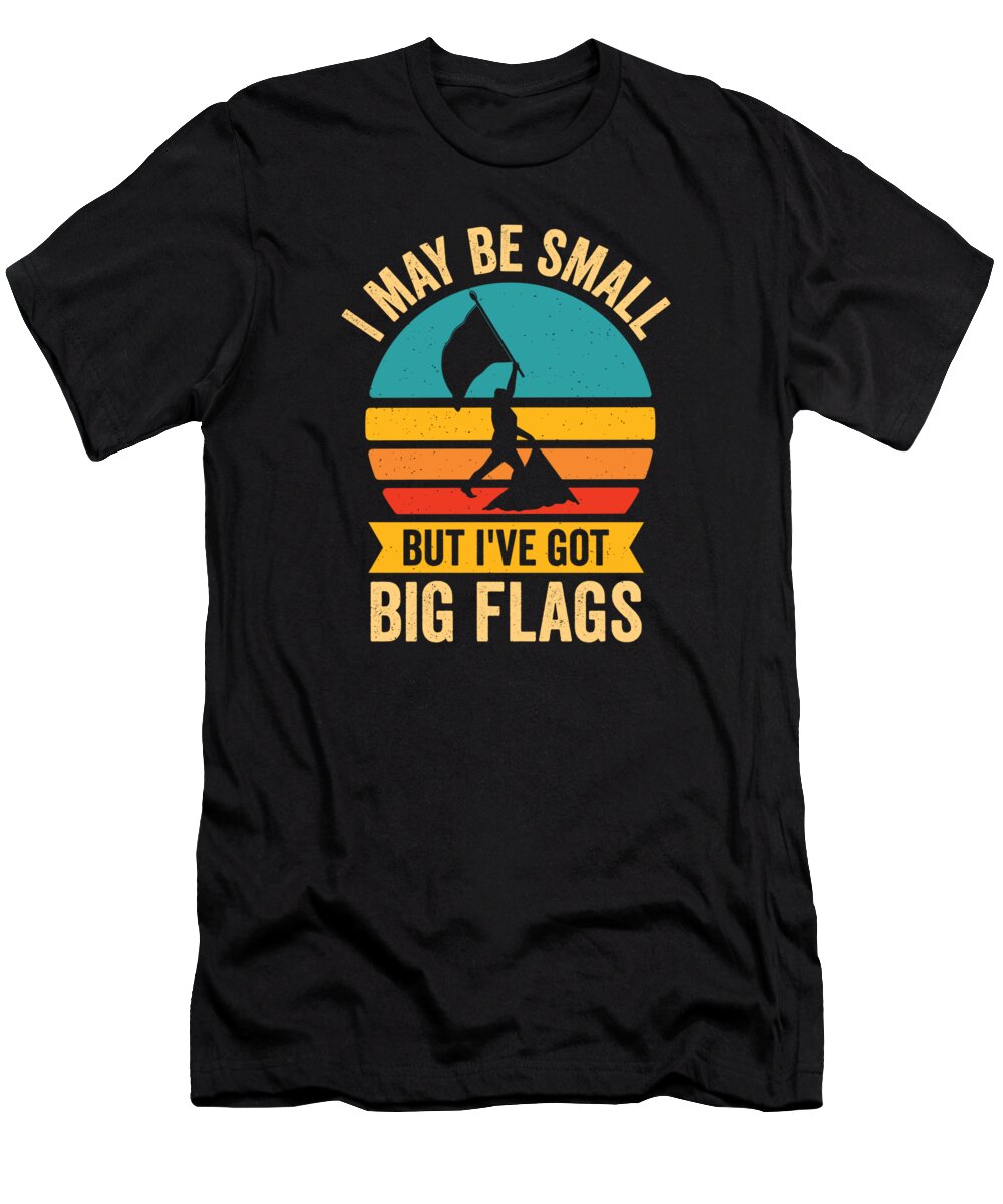 Guard T-Shirt featuring the digital art Color Guard Colorguard Flag Marching Band #5 by Toms Tee Store