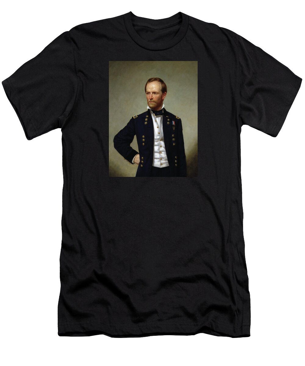 General Sherman T-Shirt featuring the painting General William Tecumseh Sherman #5 by War Is Hell Store
