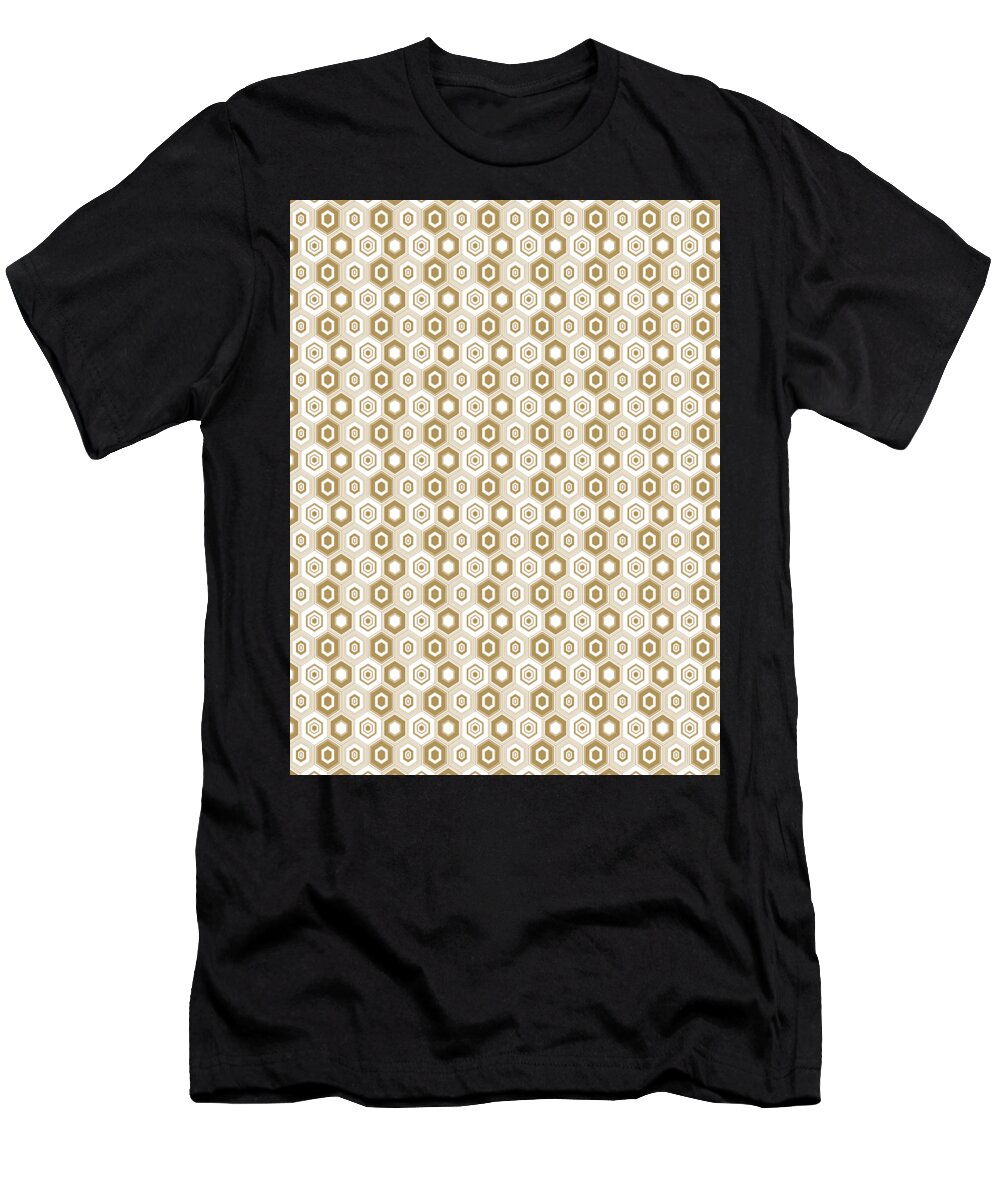Connection T-Shirt featuring the digital art Geometric Pattern Shapes Symbols Geometry #5 by Mister Tee