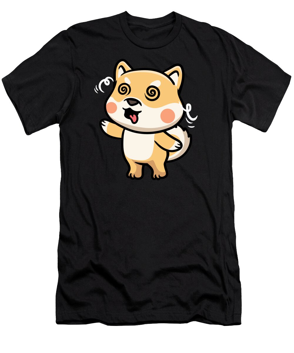 Shiba Inu Dog Emoticon #5 T-Shirt by ZimStarUS - Fine Art America