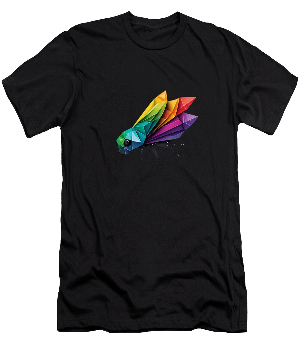 Origami T-Shirt featuring the digital art Charming Origami Bee #6 by About Passion Art