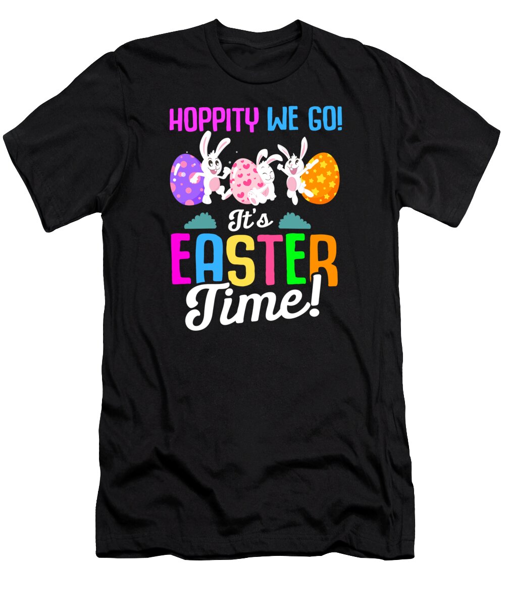 Easter T-Shirt featuring the digital art Easter Rabbit Easter Bunny Flowers Eggs #6 by Toms Tee Store
