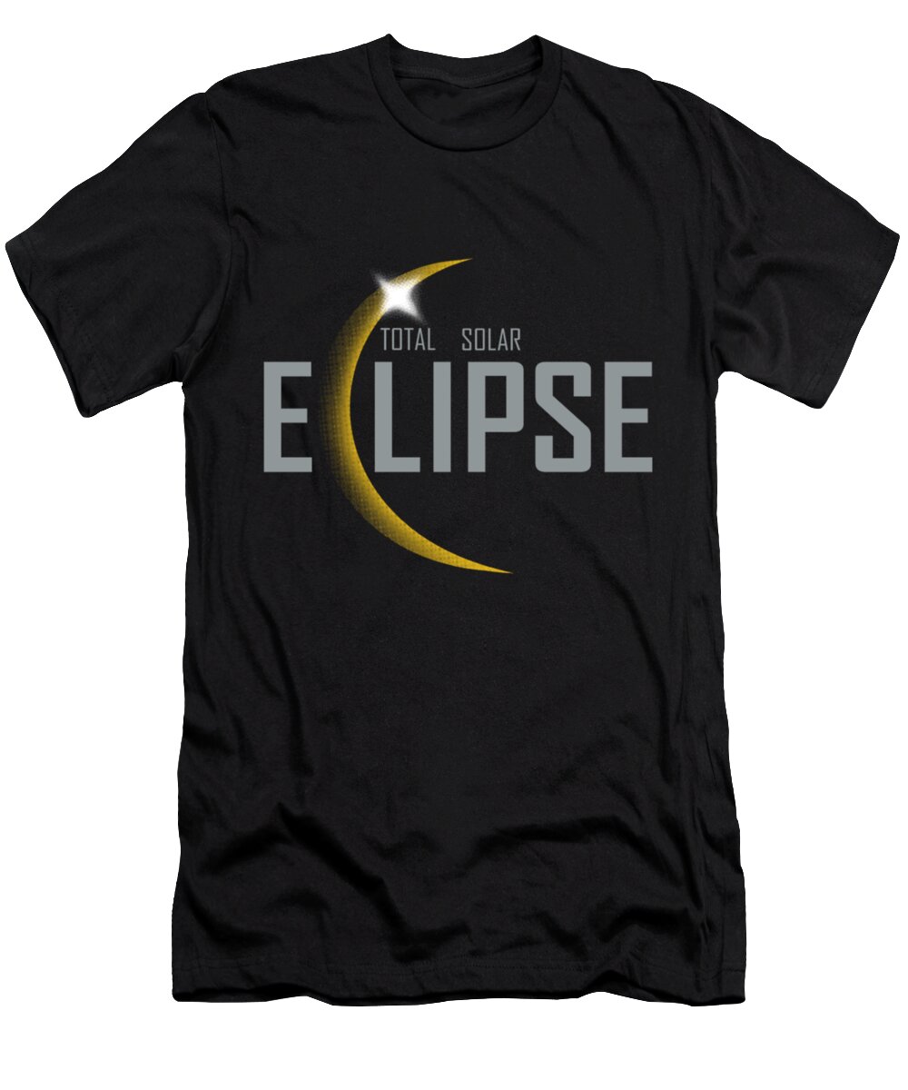 Eclipse T-Shirt featuring the digital art Total Solar Eclipse #6 by Tinh Tran Le Thanh