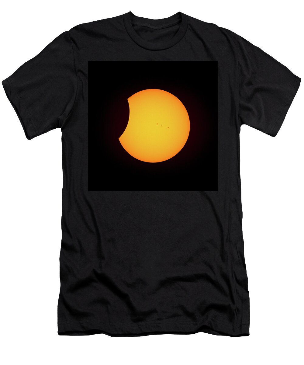 Solar Eclipse T-Shirt featuring the photograph Partial Solar Eclipse by David Beechum