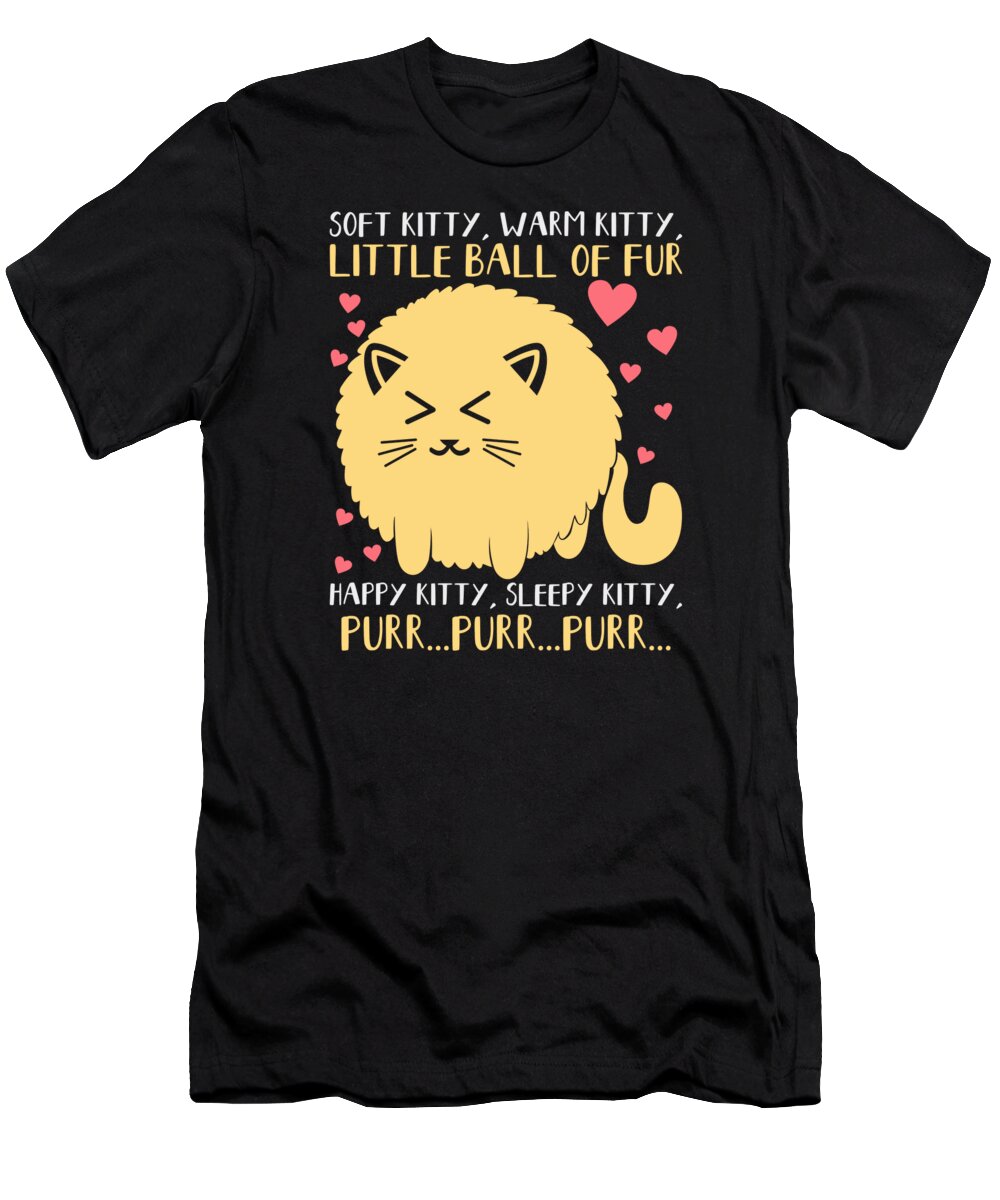 Cat Lover T-Shirt featuring the digital art Cute Cat Owner Kitten Cat Mom Cat Dad Lullaby Song #8 by Toms Tee Store