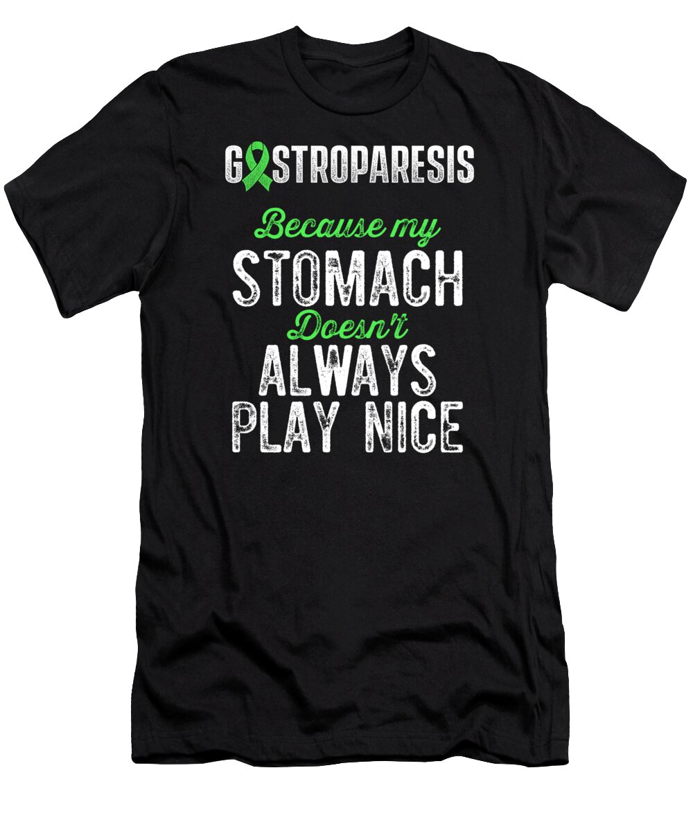 Gastroparesis T-Shirt featuring the digital art Gastroparesis Awareness Warrior Survivor #8 by Toms Tee Store