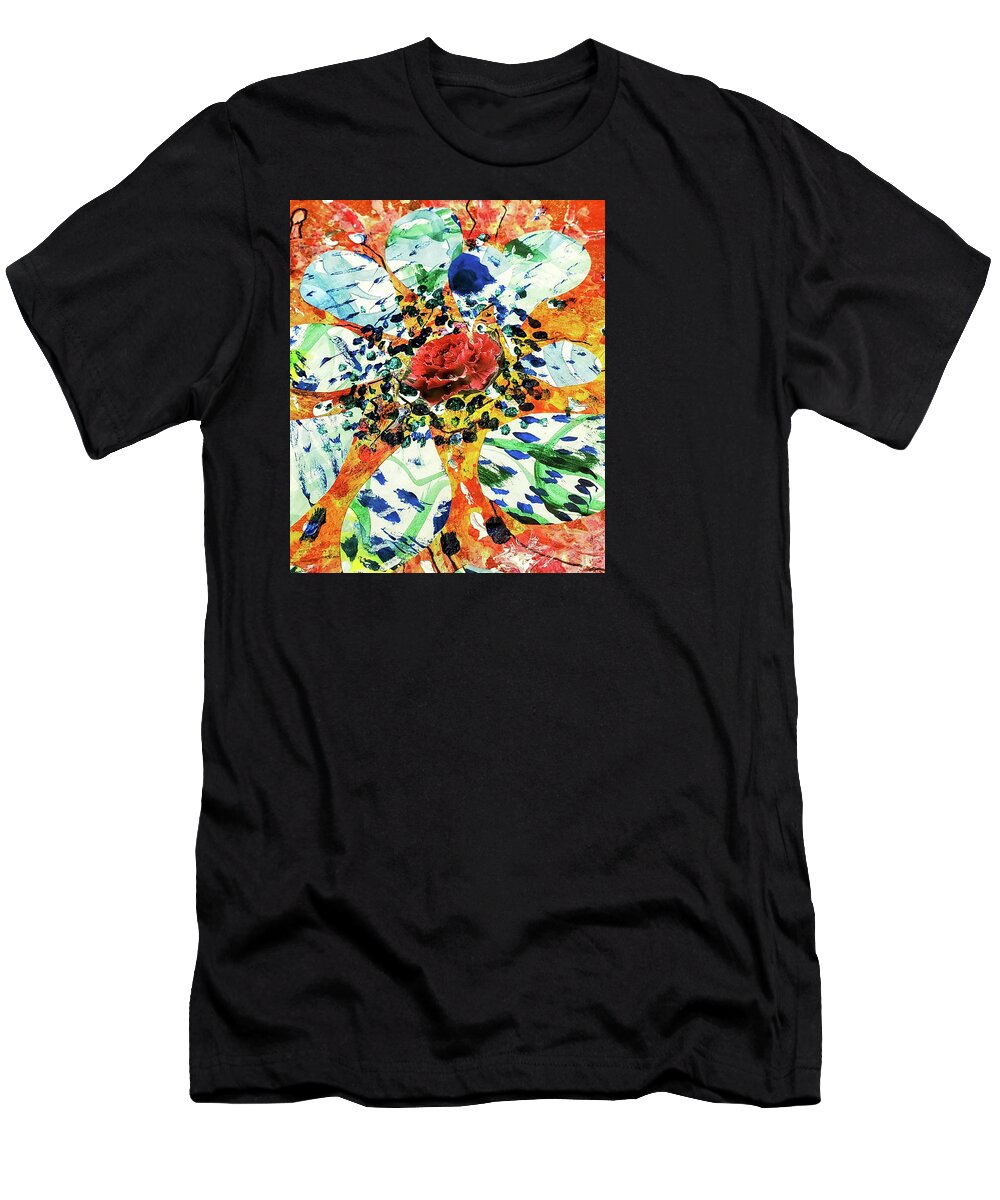 Abstract T-Shirt featuring the painting Untitled #9 by Karen Lillard