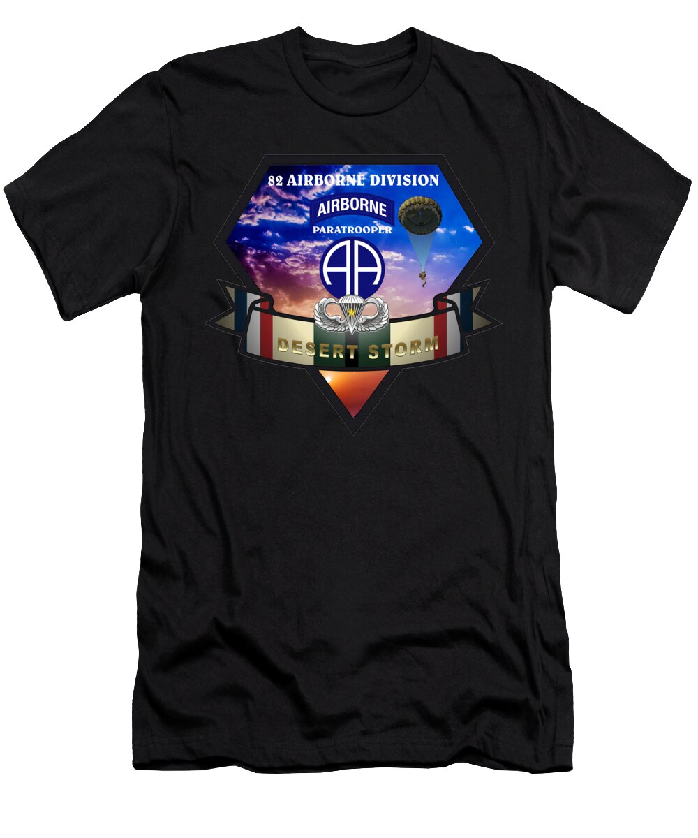 82nd T-Shirt featuring the digital art 82 Airborne Division by Bill Richards