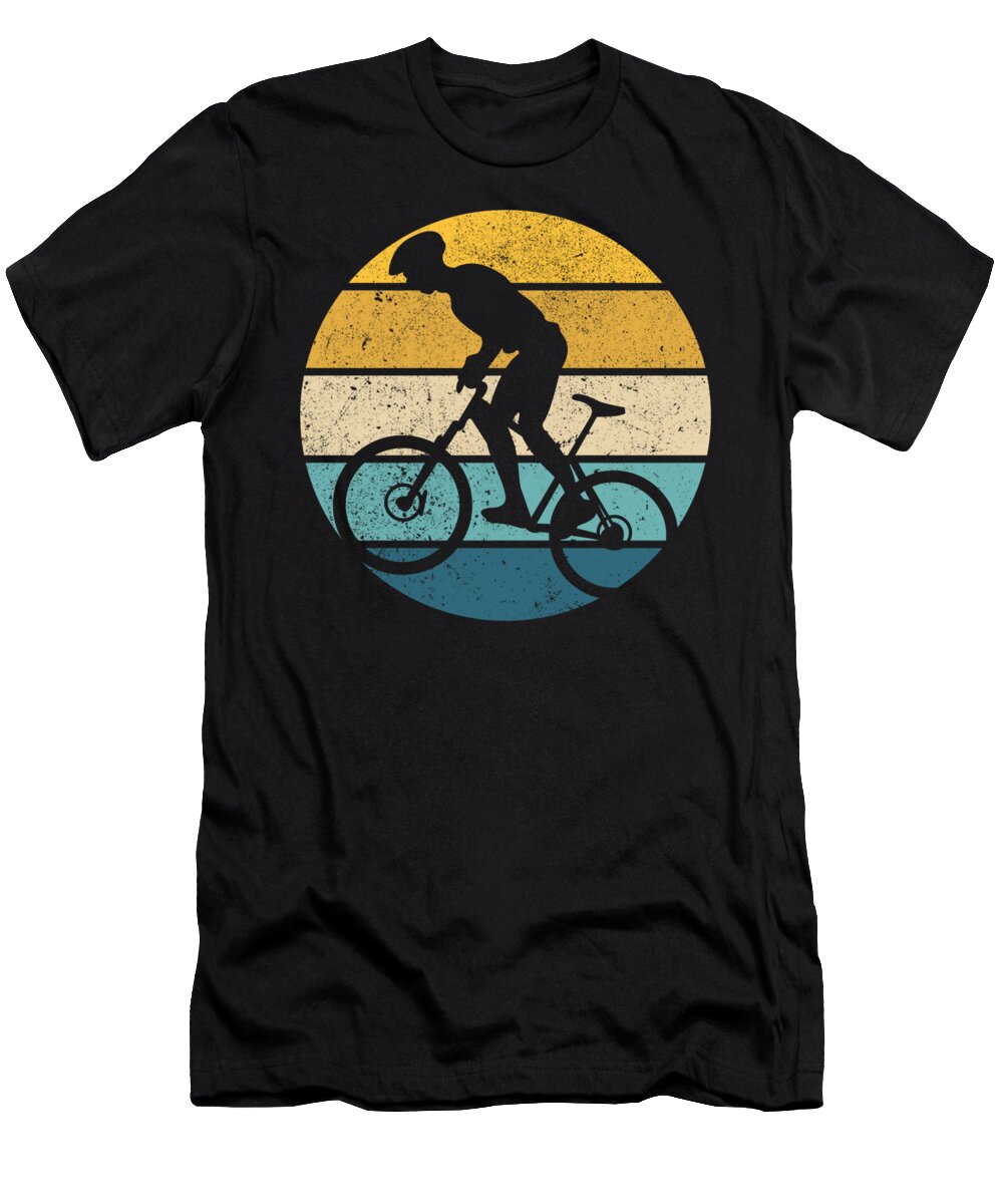Cross T-Shirt featuring the digital art Cross Country Cycling XC Mountain Bike #9 by Mercoat UG Haftungsbeschraenkt
