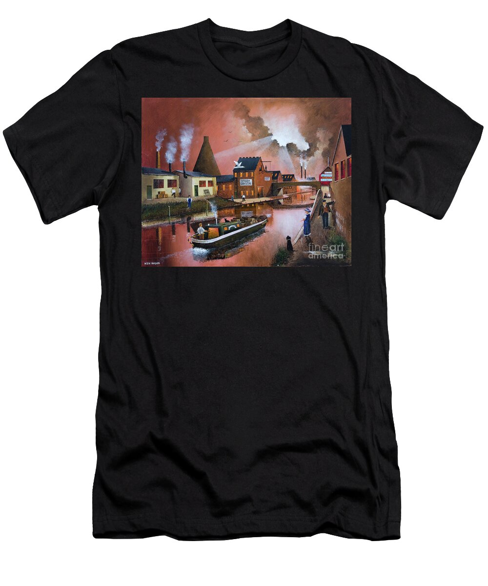 England T-Shirt featuring the painting The Wordsley Cone Stourbridge - England by Ken Wood