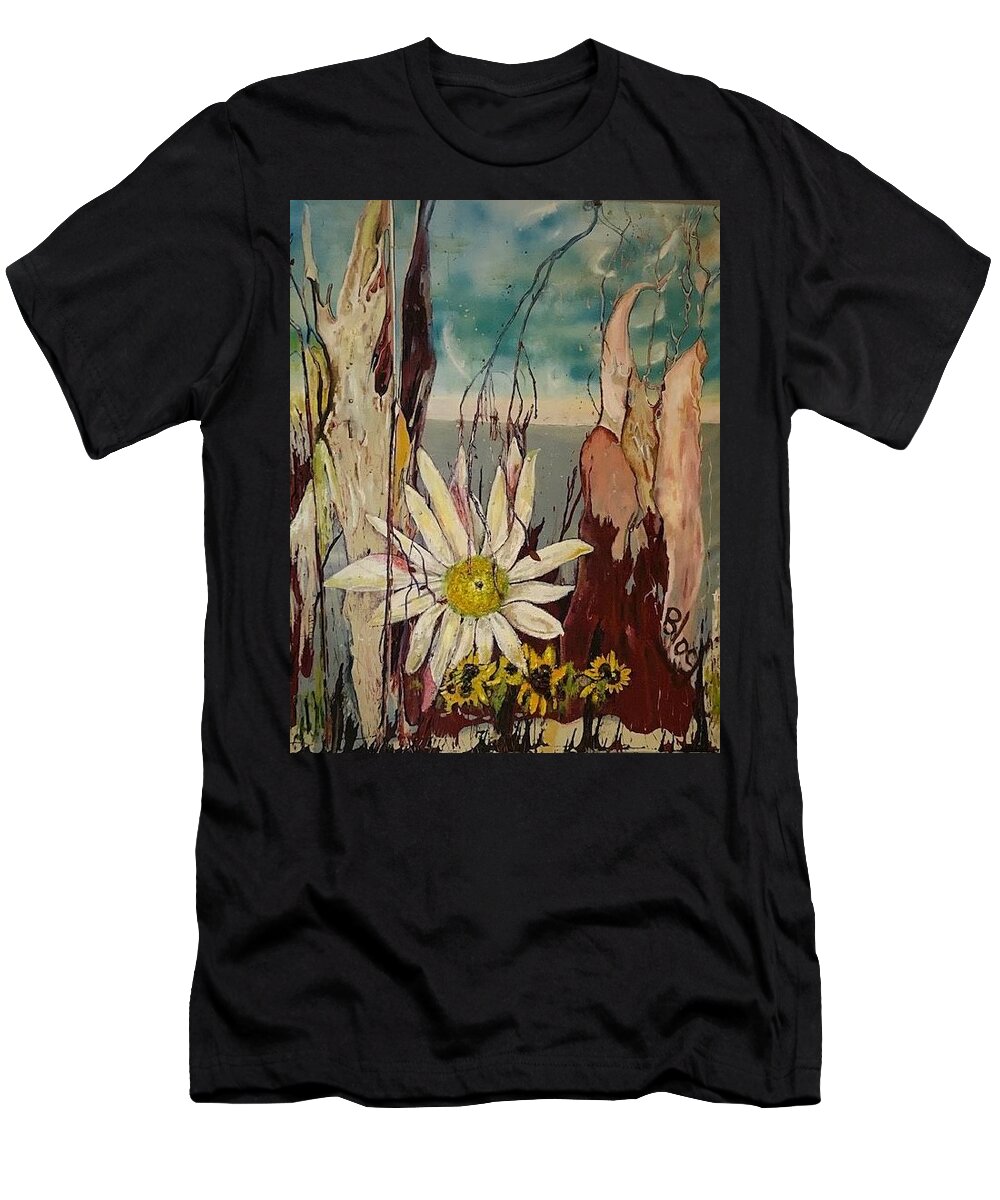 Trees T-Shirt featuring the painting A Moment on Tybee by Peggy Blood