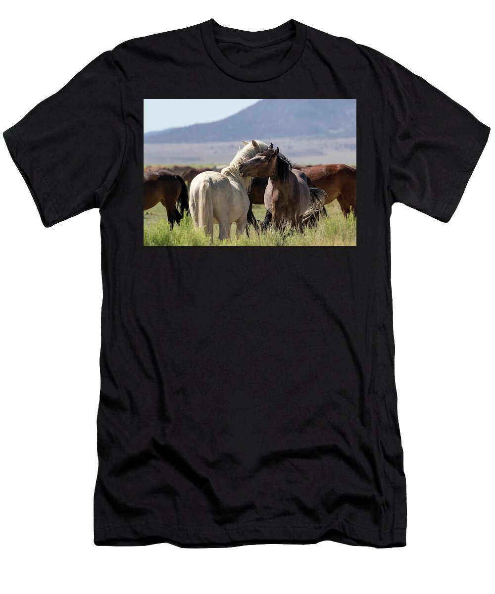 Eastern Sierra T-Shirt featuring the photograph A Nip Here and There by Cheryl Strahl