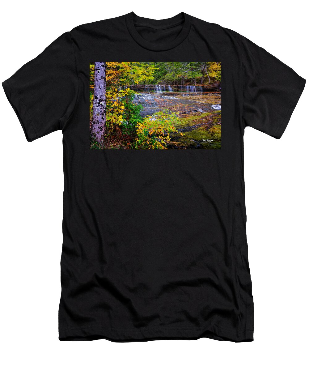 Autrain Falls T-Shirt featuring the photograph A Special Place by Peg Runyan