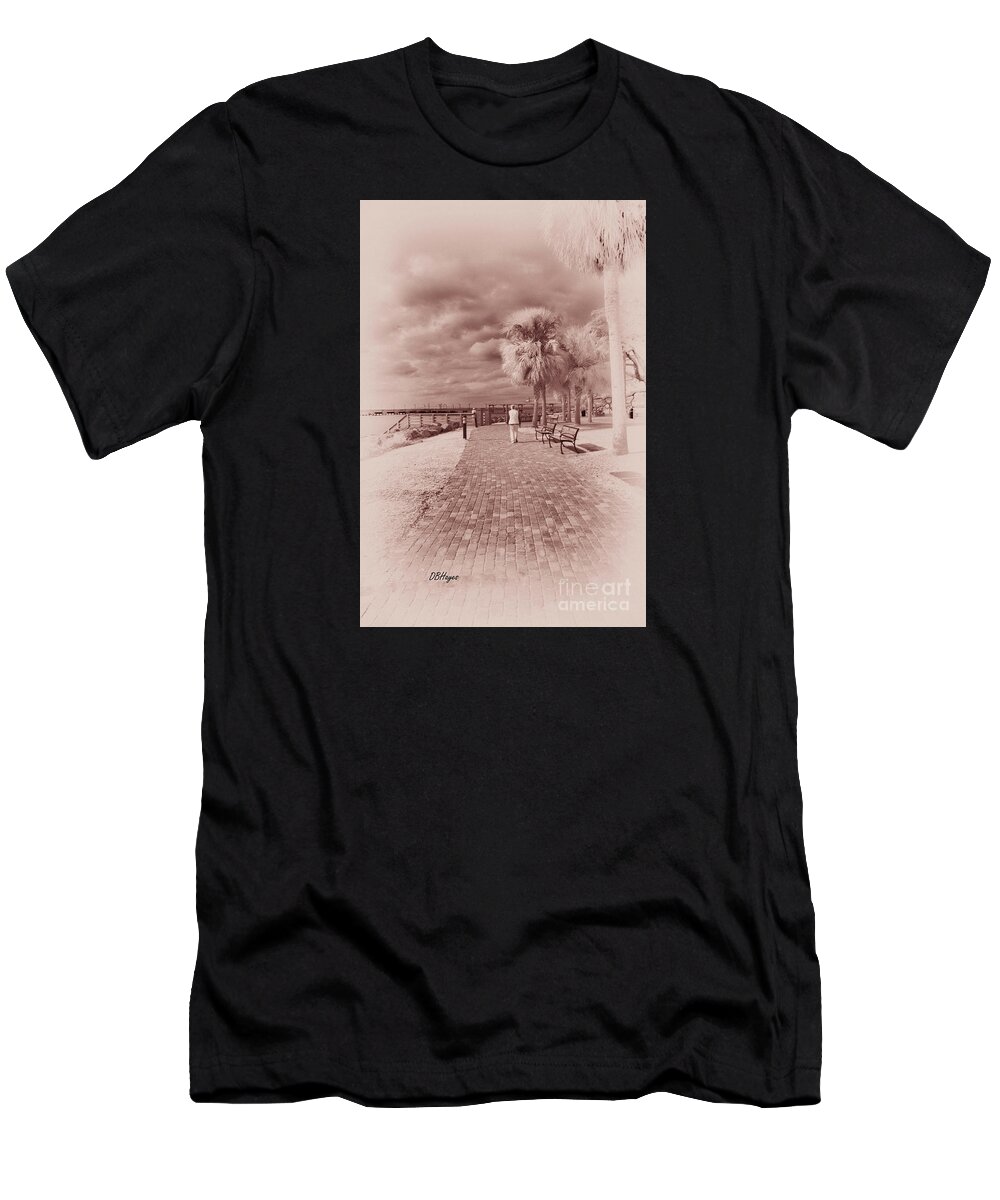 Black & White T-Shirt featuring the photograph A Stroll In The Park by DB Hayes