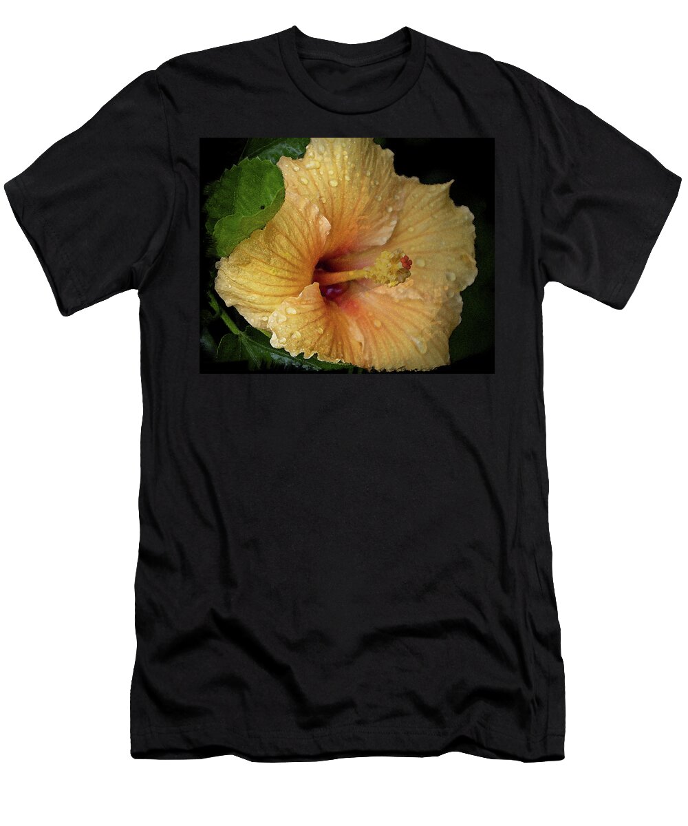 Hibiscus T-Shirt featuring the photograph After the Rain by M Kathleen Warren