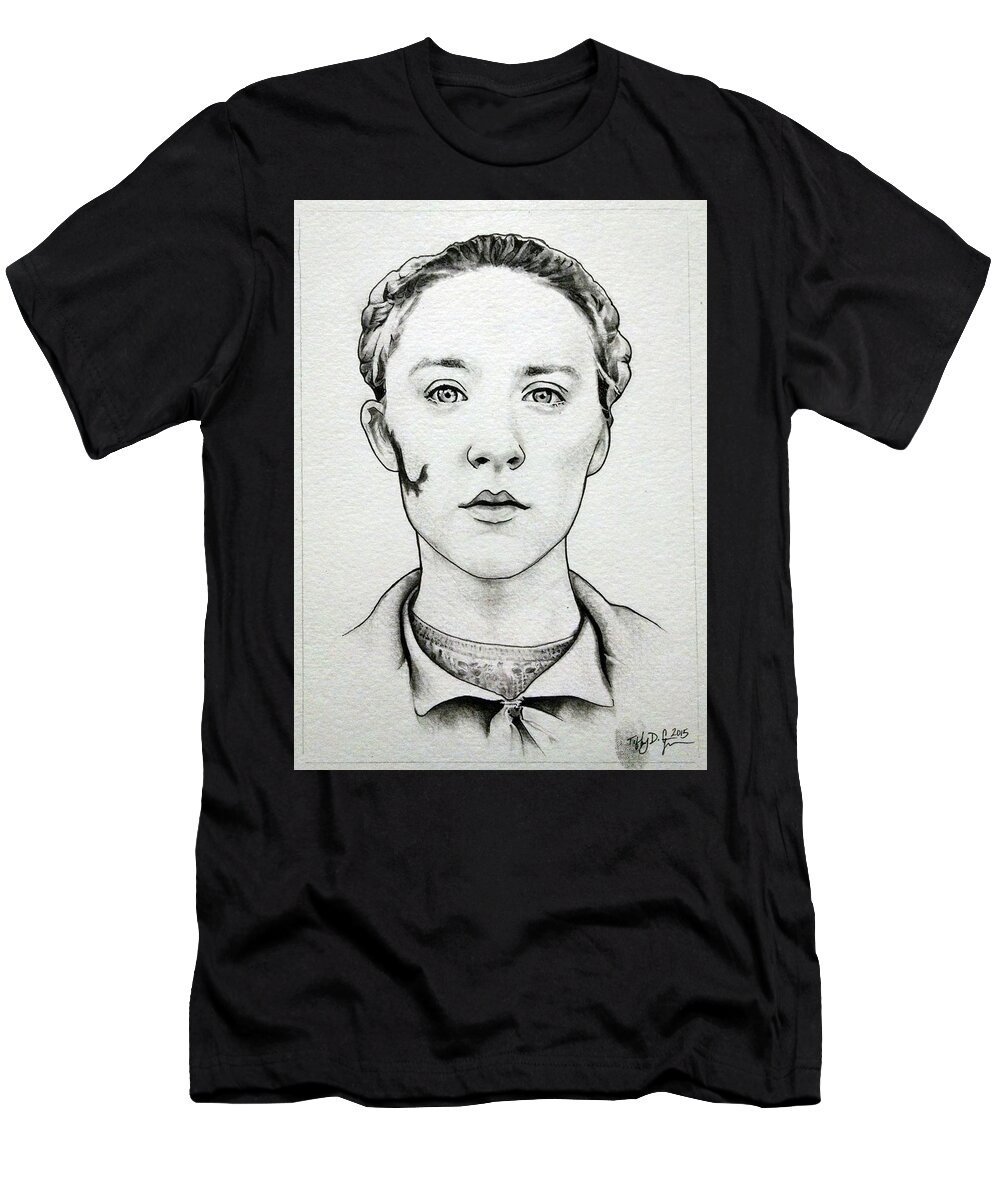 Agatha T-Shirt featuring the drawing Agatha by Tiffany DiGiacomo