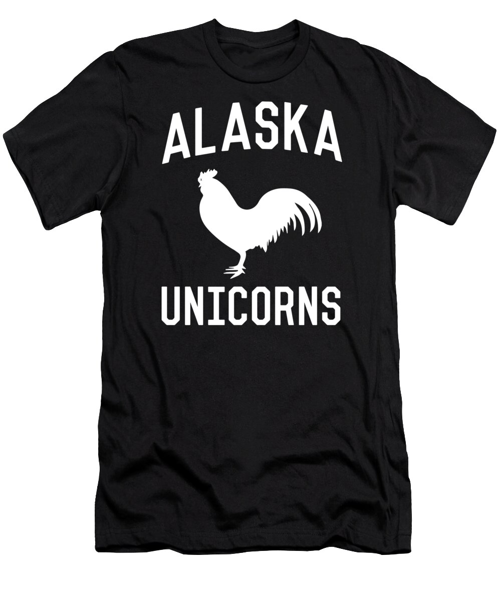 Funny T-Shirt featuring the digital art Alaska Unicorns by Flippin Sweet Gear