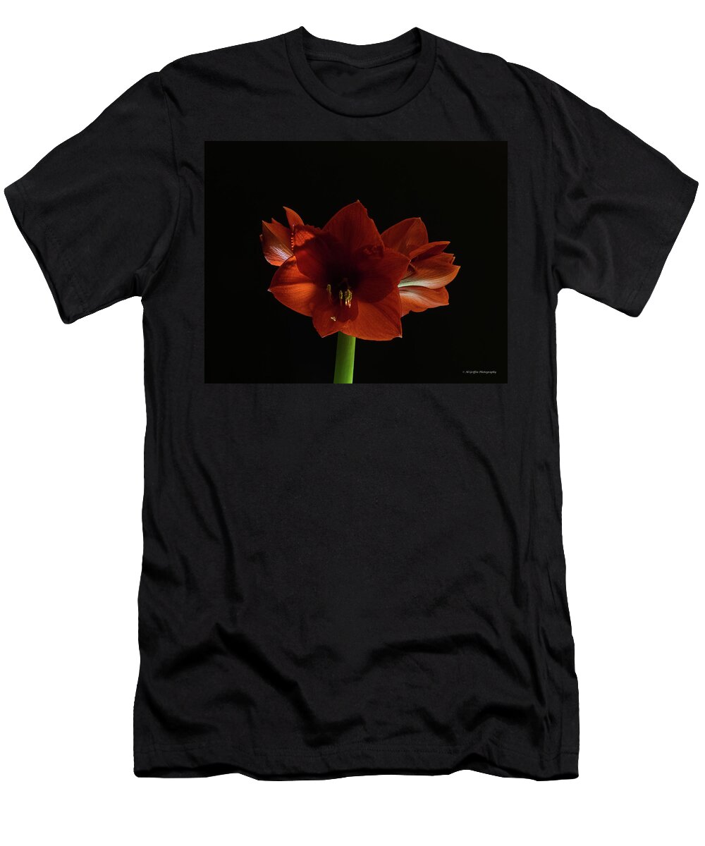 Amaryllis T-Shirt featuring the photograph Amaryllis #14 by Al Griffin