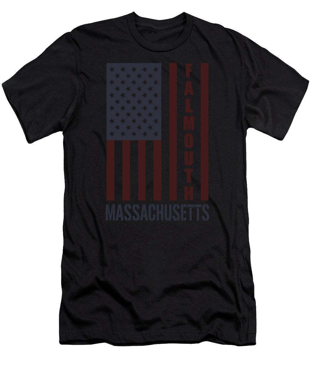 Veterans Day T-Shirt featuring the digital art American Flag Falmouth Massachusetts by Jacob Zelazny