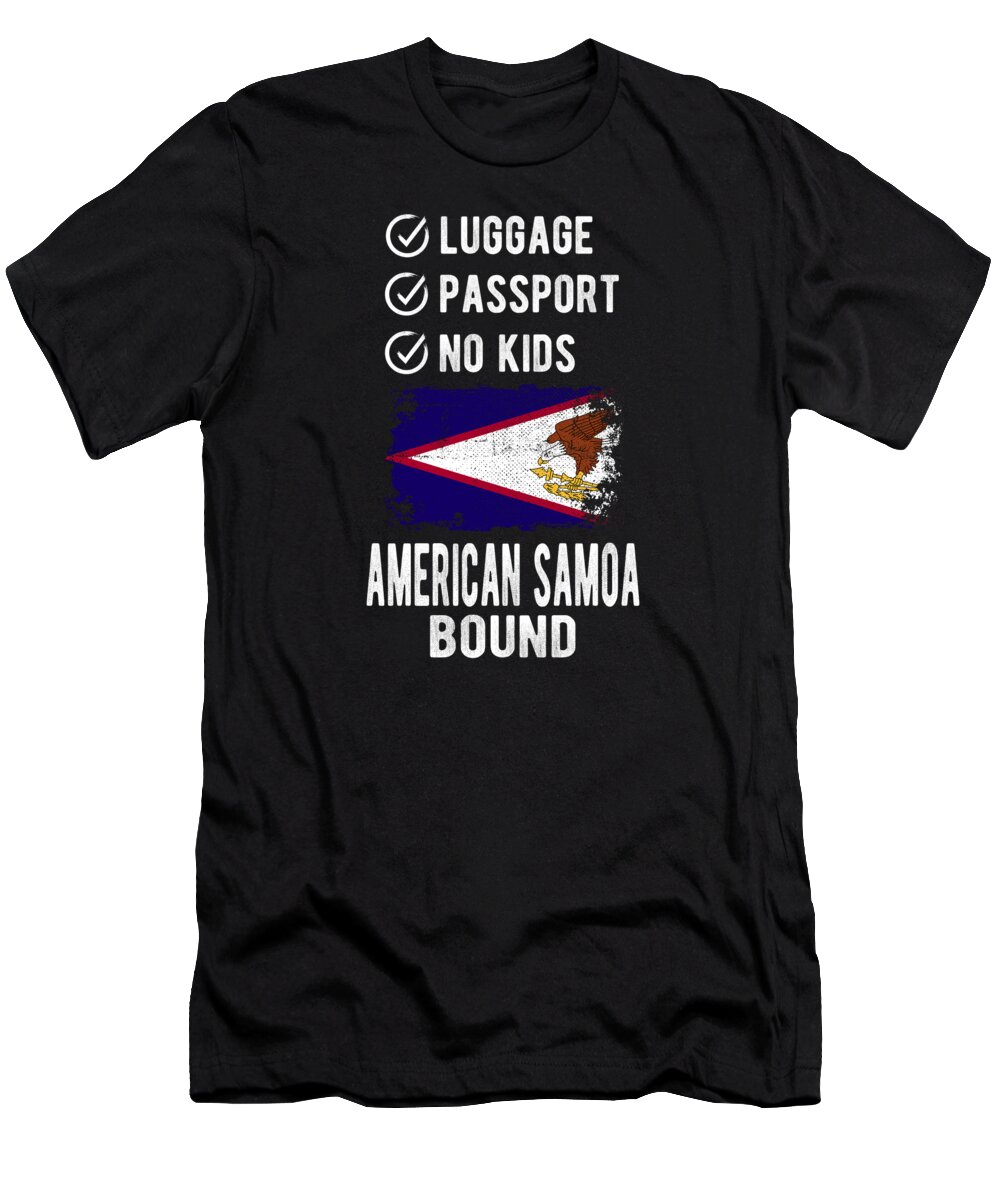 American Samoa T-Shirt featuring the digital art American Samoa Souvenir Vacation by Manuel Schmucker