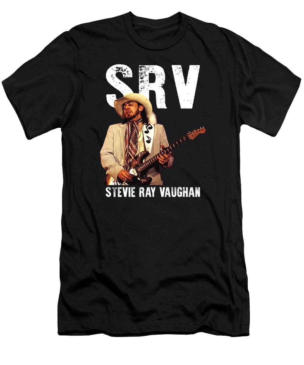 Stevie Ray Vaughan T-Shirt featuring the digital art American SRV Legend Stevie Ray Vaughan by Notorious Artist